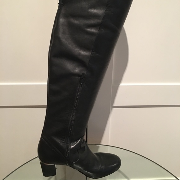 Tristan Leather Over the Knee Boots - Picture 1 of 13